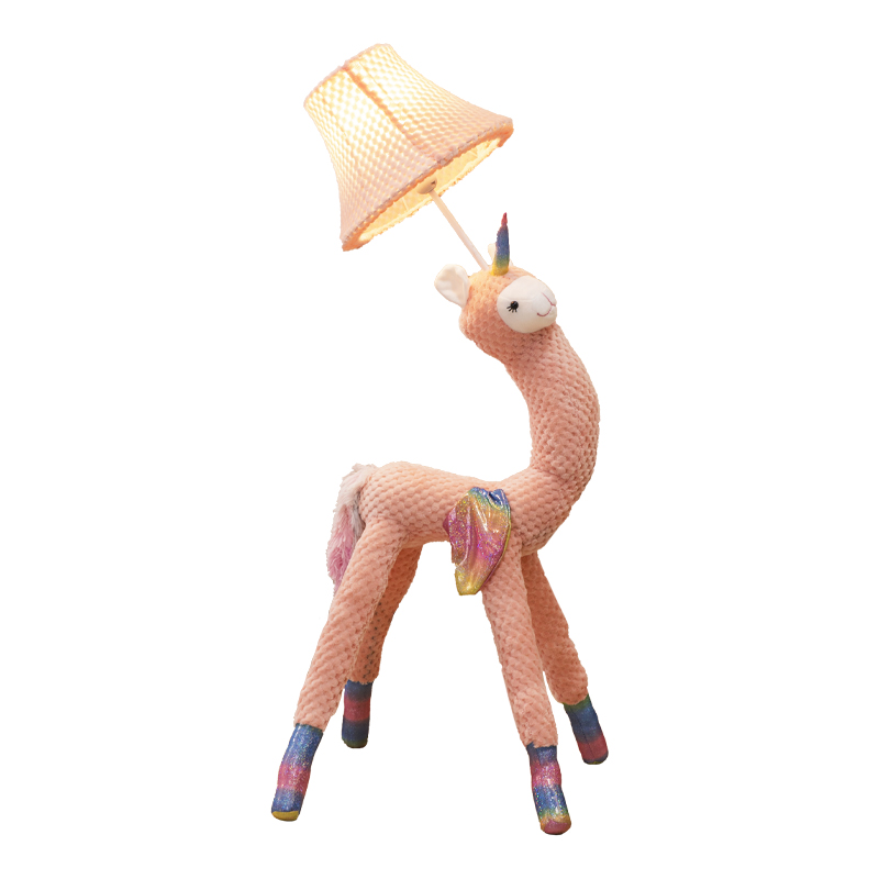 Pink Llama Children's Lantern DS-018 2 Children's pink llama lantern without a background, showcasing the quality of the material and the product's design