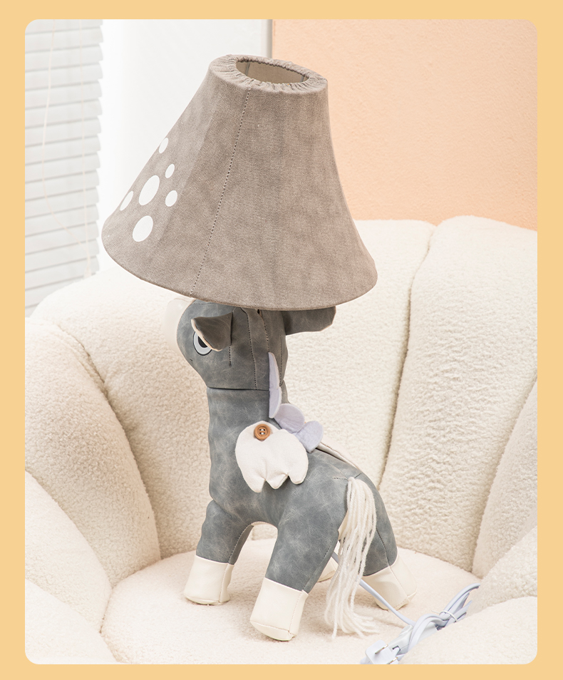 Children's table lamp Gray unicorn with wings DS-080 5 Children's table lamp Gray unicorn with wings DS-080 - Image 5
